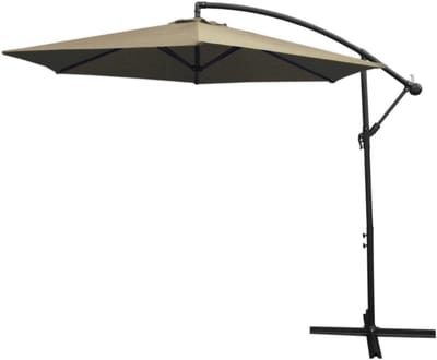 Zweefparasol Vierkant - Terras Parasol - Buiten Zonnen - Draaibaar Kantelbaar - 300x300x247cm - Beige