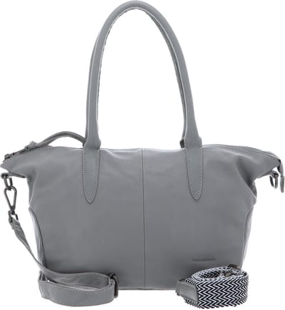 FREDsBRUDER Leren Schoudertas Jeren Duffel Bag Cloud Grey Grijs