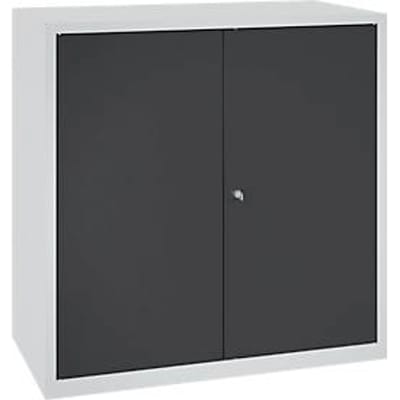 Gereedschapskast, veiligheidsslot, 2 legborden & 1 lade, B 1000 x D 500 x H 1000 mm, plaatstaal, lichtgrijs/antraciet