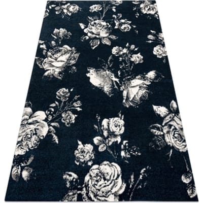Kleden Rugsx Tapijt GNAB 60642734 Bloemen , rozekleuringe blauw 140x200 cm