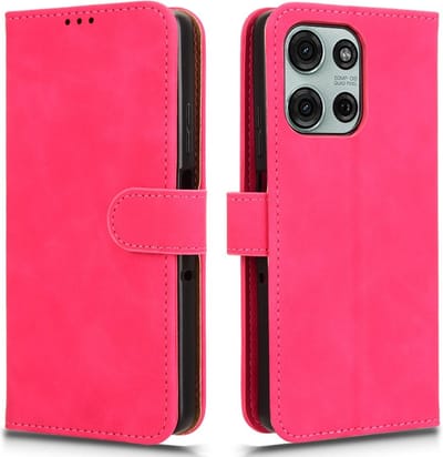 Coverup Hoesje - Geschikt voor Motorola Moto G75 Hoesje - Coverup Book Case - Roze