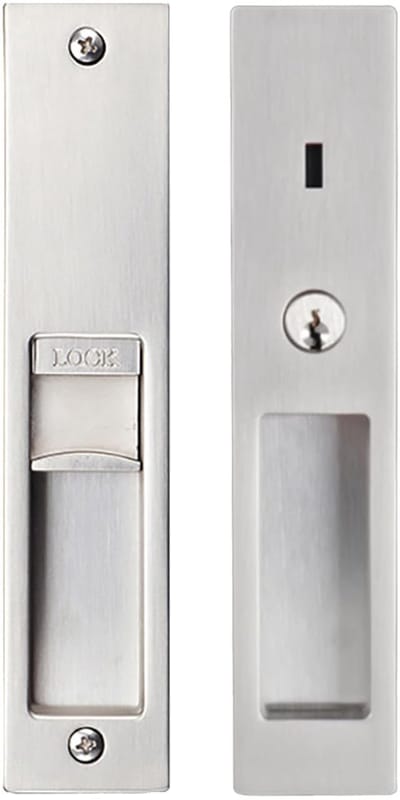 Dailygoody - Sliding Door - Mortise Lock - Veilig en stijlvol - Zilver - Invisible Lock Set - Perfect voor houten deuren en meubels