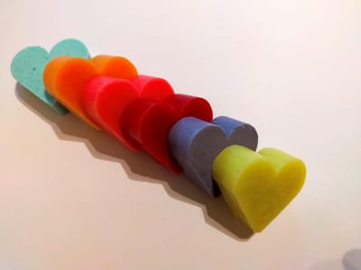 Set gastenzeep 6 harten zepen - Franse handzeep - Valentijnscadeau - cadeau - verjaardag
