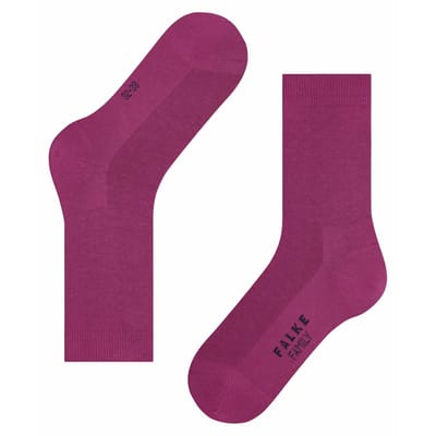 FALKE Family eenkleurig katoen sokken dames rood - maat 39-42