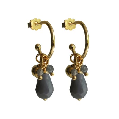 FlowJewels - oorbellen - open Oorringen - bedels - goudkleurig - handgemaakt