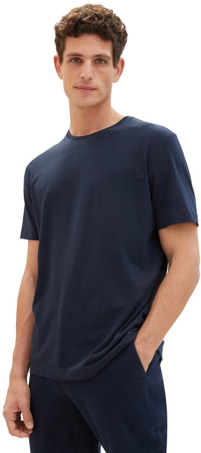 Tom Tailor - Basic T-shirts in een 2-pack - Maat XXL - Dark Blue