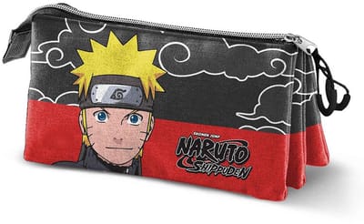 Karactermania Triple Pocket Clouds Naruto Shippuden Etui Grijs Man
