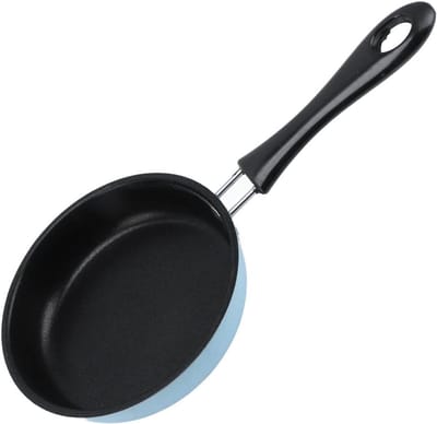 Mini Koekenpan - Eierpan Ontbijtpan - Koken voor één - Antiaanbaklaag - 12 cm - Blauw