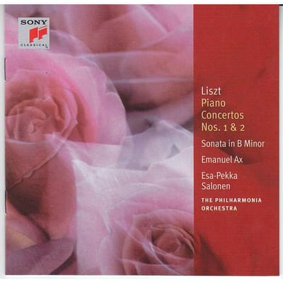 CD FRANZ LISZT , EMANUEL AX , ESA-PEKK - Pianoconcerten Nr. 1 & 2 / Sonata SK94746 Sony Classical 2005 VS Klassiek Gebruikt gray