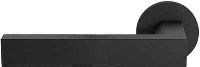 Deurkruk op rozet - Zwart - RVS - GPF - GPF1304.61.00 Tapu Deurklink op ronde zwart, 50x8mm