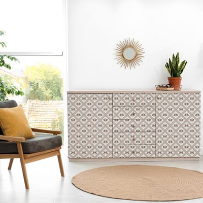 Decoratieve meubelstickers - 60 authentieke Simentina cementtegel meubelstickers - 60 stickers 15x15cm