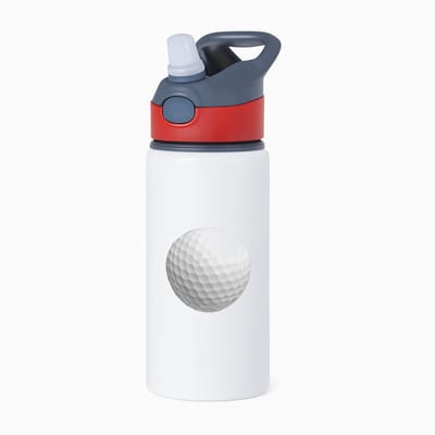 Hacebo® - Golfen waterfles met rietje rood - Golf - Golfers - Sport - balsport - cadeau voor een golfer - water fles - 650ML
