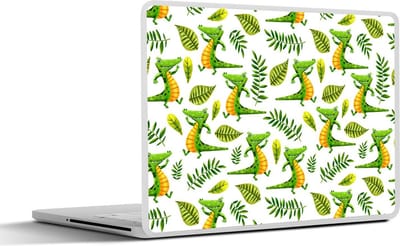 Laptop sticker - 17.3 inch - Krokodil - Jungle - Design - Kind - 40x30cm - Laptopstickers - Laptop skin - Cover