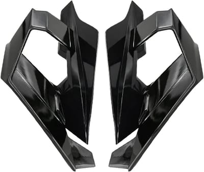 Motorfiets Kap Trim - Luchtgeleiders Set - Motor Bescherming - Duurzame ABS Constructie - 1 Paar - Helder Zwart