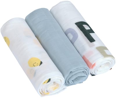 Unyqoos ® Zachte en Ademend Babydoek Set van 3 voor Veelzijdig Gebruik