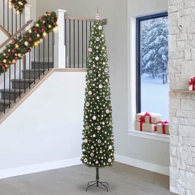 vidaXL - Kunstkerstboom - Groen - 270 - cm - PVC - en - Staal - en - Kunststof