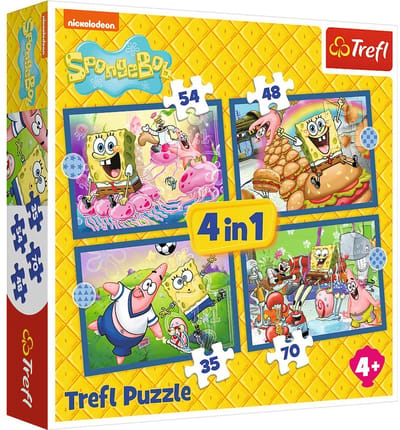 Trefl puzzel SpongeBob onderwaterleven - 4in1 FSC Mix 70%.