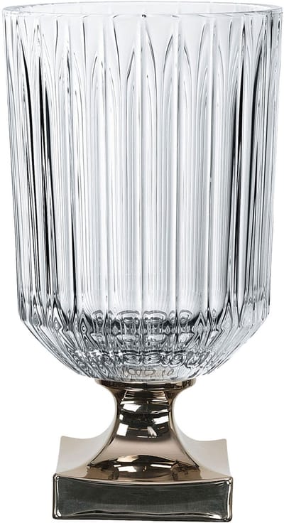 Nachtmann Minerva platina vaas op voet, kristalglas, helder / platina, 31.5 cm, 104161