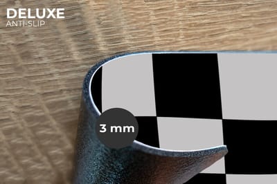 Placemats - 6 stuks - 45x30 cm - Placemat kunststof - Schaakbord - Patronen - Zwart Wit - Borden onderleggers - Decoratie voor op tafel - Keuken tafeldecoratie accessoires - Vinyl onderlegger - Tafelversiering