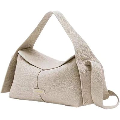 Oorhanger Dakrandtas voor Dames Eerste Laag Leer Woon-werk Handgedragen Crossbody Tas white