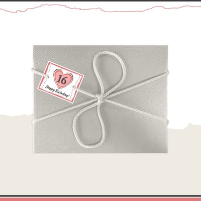 Geschenkset “16 Happy Birthday!” - 10 producten - 1580 gram | Triomf Original - Cadeau voor haar 16 jaar Wellness Cadeaupakket Meisje Kussen Hartje Fleecedeken Gefeliciteerd Verjaardag Feestje Cadeau Pakket Luxe Cadeaubox Party Girl Gift Roze Beige