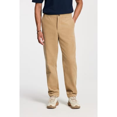 Shiwi Alan Corduroy Straight Fit Trousers Beige Clay Größe: S | Hosen Outlet | Herren | Braun