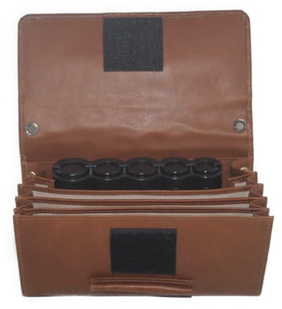 Horecabeurs inclusief voor kleingeldhouder klittenbandsluiting Cognac 6401ZCC