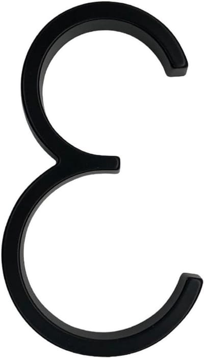 Huisnummer Plaat - Adresnummer Deur - Huisadres Aangeven - Roestvrij Metaal - 12 cm - Zwart