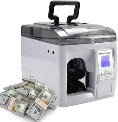 Geld Bind Machine - Bankbiljet Teller - Contant Geld Verwerken - Automatisch Compact Ontwerp - 26x18x21 cm