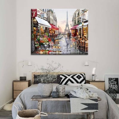 Peinture Diamant 5D DIY Diamant Rond Complet Broderie Tulipe Point de Croix Décoration d'Intérieur 20X30CM gray