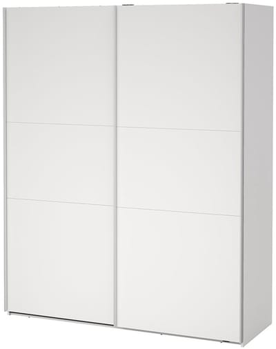 Como schuifdeurkast 2 deuren 180x220cm wit.