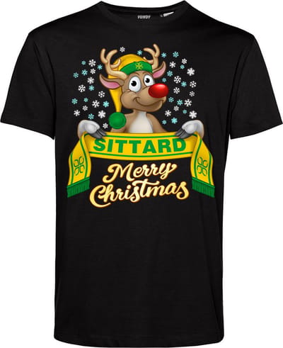T-shirt Sittard | Foute Kersttrui Dames Heren | Kerstcadeau | Fortuna Sittard supporter | Zwart | maat XS