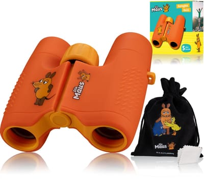 DieMaus - 6x21 Verrekijker voor Kinderen - Oranje - Met Tasje - Licht en Compact