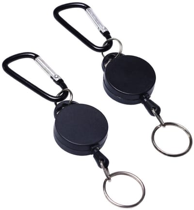 2-pack uitschuifbare jojo-sleutelhanger met karabijnhaak