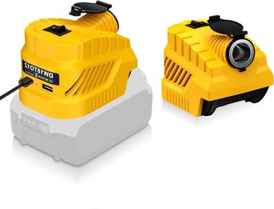 Step Down Converter 20V naar 12V compatibel met accu, 240W voedingsadapter voor auto, 27W Type-C + USB-A uitgang