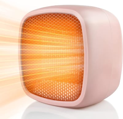 Draagbare Elektrische Kachel 400/800W – Kachel elektrisch - Compacte Keramische Mini Kachel - Met Snelle Opwarming En Stil Ontwerp – Veilige Ruimteverwarmer Voor Kantoor Bureau En Thuisgebruik - Verwarming - Roze