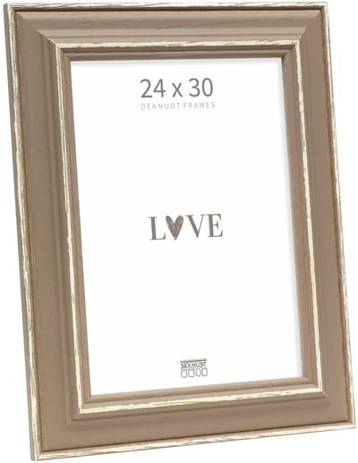 Deknudt Frames fotolijst S221F3 - bruin met naturel accent - 24x30 cm