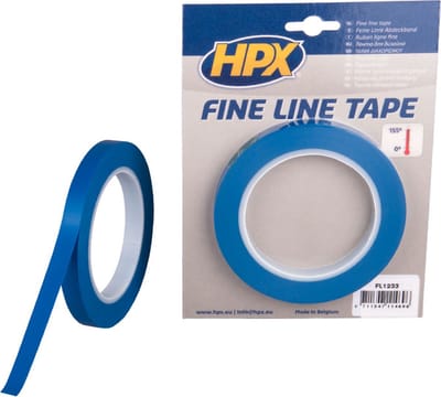 Fine line tape (lineerband) - blauw 12mm x 33m