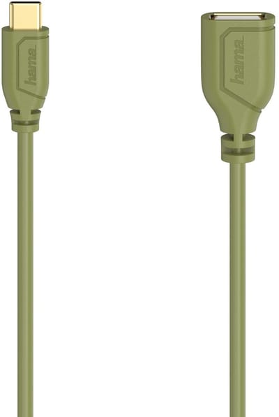 USB-C naar USB-A adapterkabel OTG Flexi&Slim Groen
