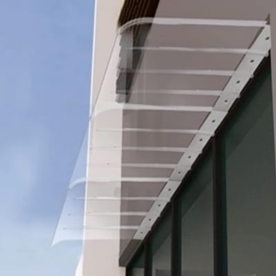 Deurluifel Polycarbonaat - Regenonderdak Terrashoes - Bescherming Buiten - Duurzaam Transparant Ontwerp - 40 x 200 cm - Transparant
