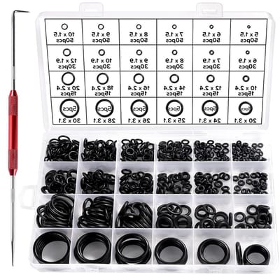 O-Ring Set - Afdichtringen Assortiment - Loodgieterswerk Reparaties - 600 Stuks 24 Maten - Nitrilrubber - Zwart