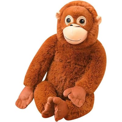 Nieuwe Punch Monkey Ontmoet Mama Pluche Speelgoed Cartoon Knuffeldier Slaapmaatje Metgezel Kinderkamer Speelkamer Decor Kinder Verjaardagscadeau brown
