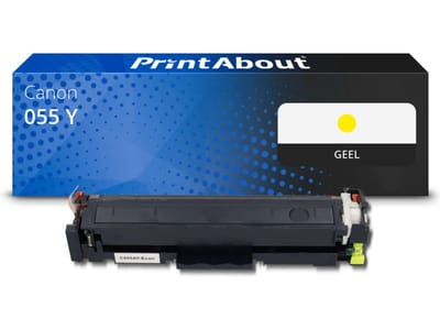 PrintAbout huismerk Toner 055 Y Geel Geschikt voor Canon