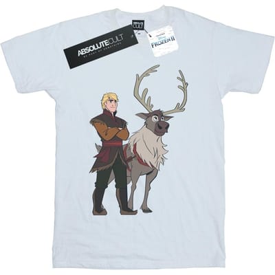 Disney Jongens Frozen 2 Sven en Kristoff T-Shirt (Wit)