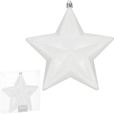 Kersthanger | Kerstster | Wit | 15 cm