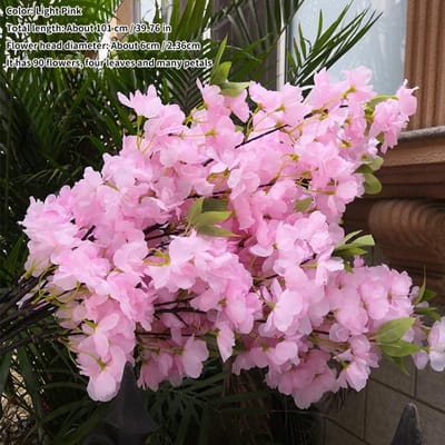 Kunstmatige Kersenbloesem Roze Wit Kersenboom Zijden Bloem Lente Kersen DIY Bonsai Boog Bruilofts Requisieten Huisdecoratie