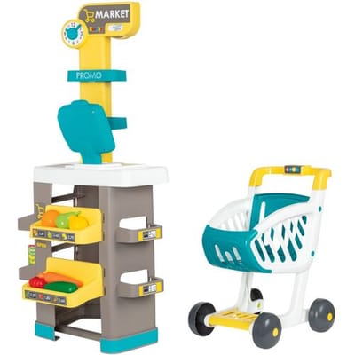 SMOBY Supermarkt, met winkelwagen en kassa