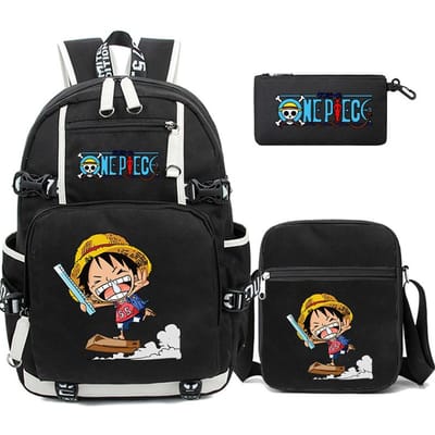 3 stks/set Anime Een Stuk Grote Capaciteit Rugzak Monkey D. Luffy tieners student schooltas jongen meisje rugzakken terug naar school