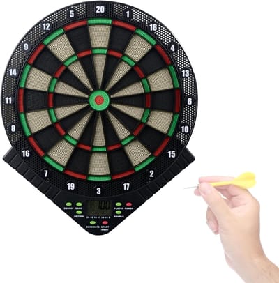Elektronisch Dartbord - Veilig Darts Spel - Binnen en Buiten - 159 Scores Opties - 42CM Diameter - Meerkleurig