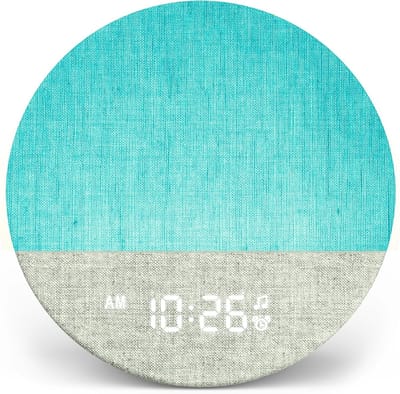 Lichtwekker Witte Ruis - Wake-up light - Rustig Ontwaken - Dubbelzijdige verlichting - Touch bediening - Kaki